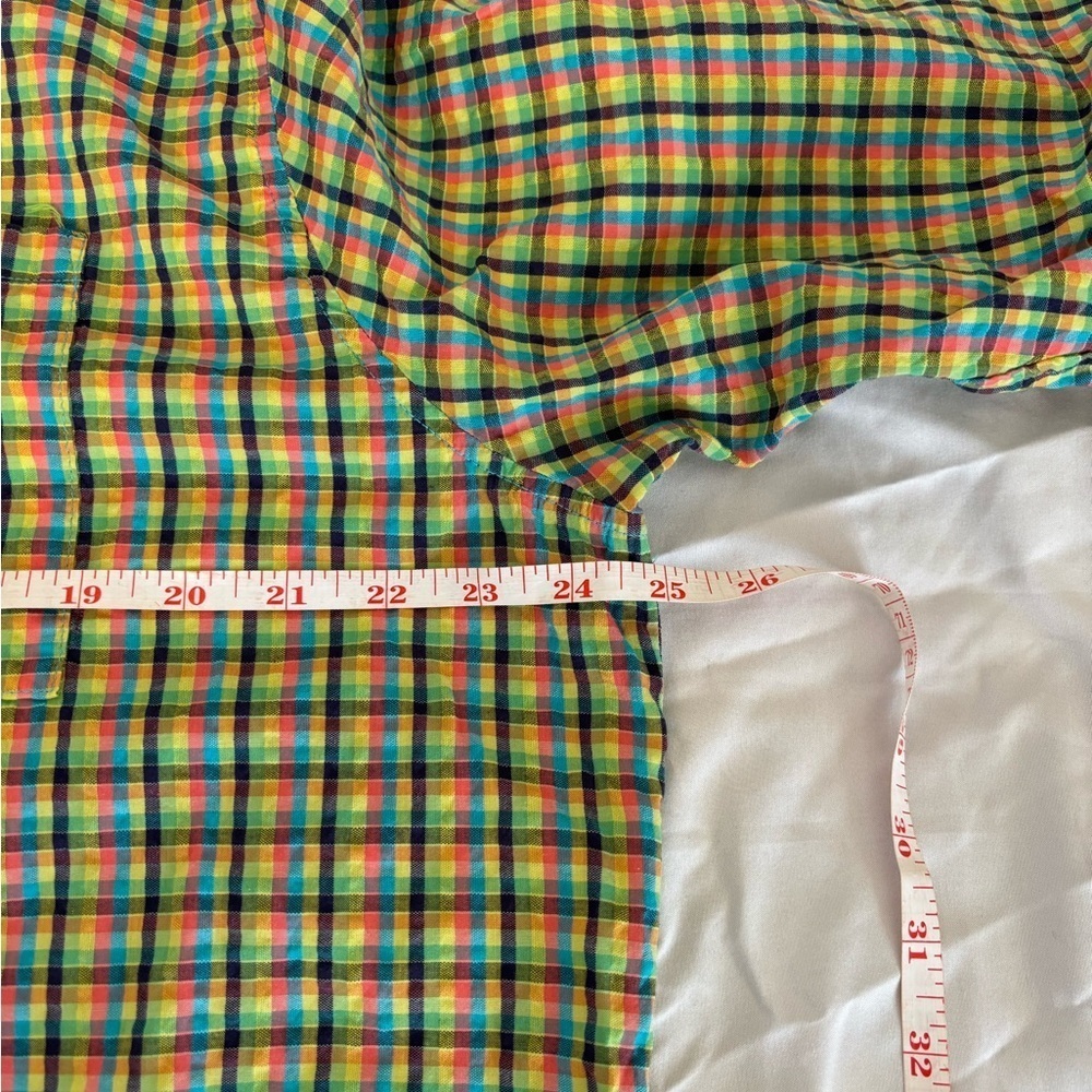 Men’s Aerie multicolored plaid button down size M - Picture 3 of 7
